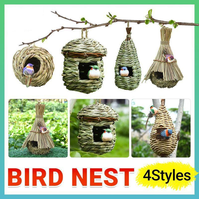 Qttie Bird Nest Breeding Box House Bed Cage Hut Cave Canary Finch Budgie Parrot Aimall