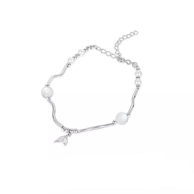 Women Fishtail Bracelet Chain Twisted Cuff Bracelet Bangle Adjustable Bracelets - Aimall