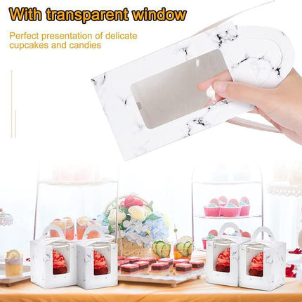 100PCS Portable Single Design Cake Box Paper Cupcake Packing Box Party Supplies Aimall