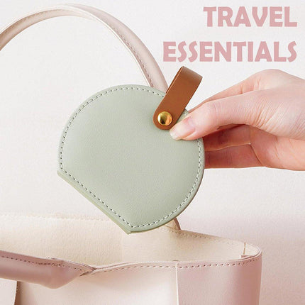 Small Portable Leather Jewelry Box Travel Case for Necklace Ring Earring Storage