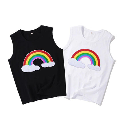 10PCS Large Colorful Sequin Embroidered Rainbow Patches DIY Clothing Accessories