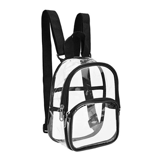Transparent Backpack Bag Clear PVC Travel Shoulder Bag School Bag Strap Book Bag - Aimall