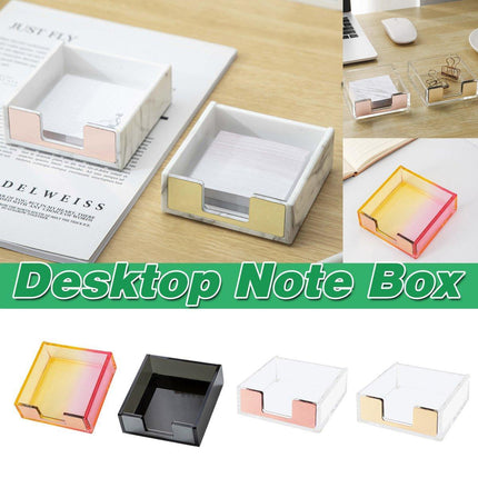 Large Desktop Sticky Note Box Organiser Office Supplies Storage Holder Drawer