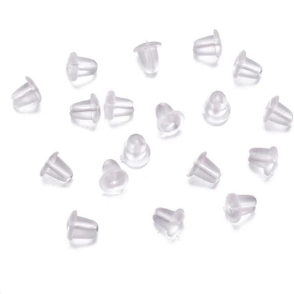 Pack Of 100 X Rubber Earring Back Backs Backing Backings Stops 5Mm Findings Aimall