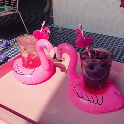 Inflatable Floating Drink Cup Can Beer Holder Swimming Pool Bath Beach Party 5PCS - Aimall