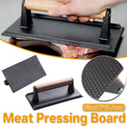 Cast Iron Meat Press Rectangular Grill BBQ Steak Press for Outdoor Cooking