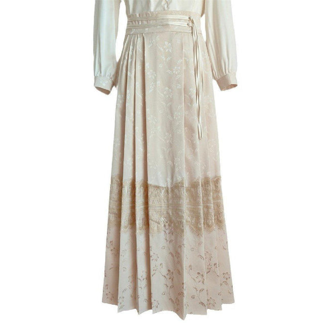 Chinese Style Embroidery one-piece Horse Face Skirt Long-sleeved Retro Shirt