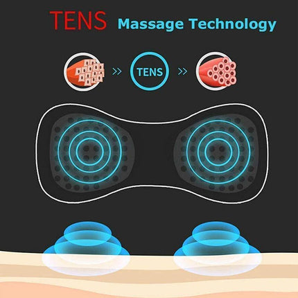 Pulse Tens Unit EMS Massager Back Full Body Muscle Stimulator Pain Relief Device - Aimall