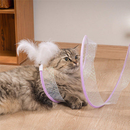 Cat Toy Bundle Tunnel Teaser Stick Feather Mouse Balls Kitten Play Supplies