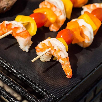 BBQ Grill Mat Reusable Bake Sheet Resistant Teflon Meat Barbecue Non-Stick Party - Aimall