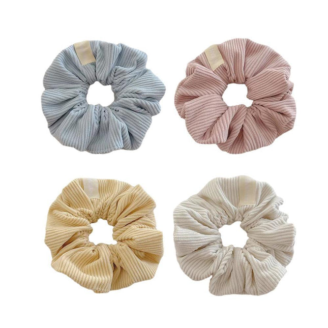 Corduroy Big Hair Scrunchies Ponytail Holder Hair Ties Rope Hair Accesorries - Aimall