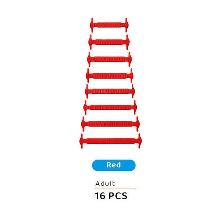 No Tie Elastic Silicone Shoe Laces Shoelaces Sneakers Runners Child Adult Unisex 16PCS - Aimall