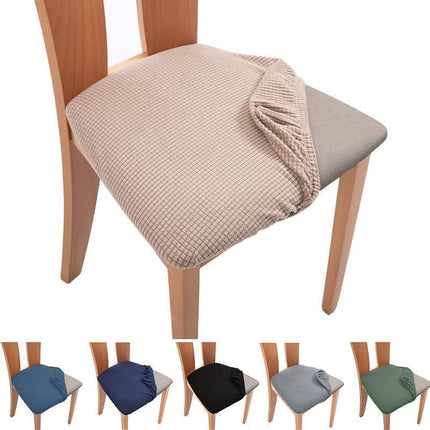 Stretch Dining Room Chair Seat Covers Slip Jacquard Removable Washable Slipcover - Aimall