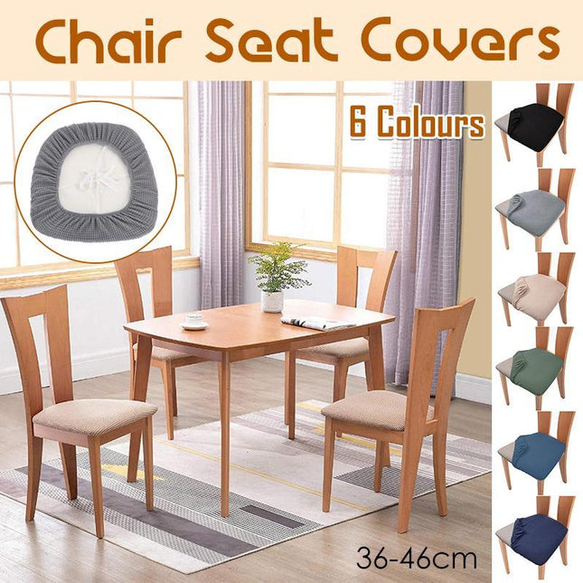 Stretch Dining Room Chair Seat Covers Slip Jacquard Removable Washable Slipcover - Aimall