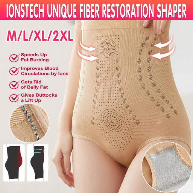 Ionstech Unique Fiber Restoration Shaper Graphene Honeycomb Tummy Control High Black - Aimall