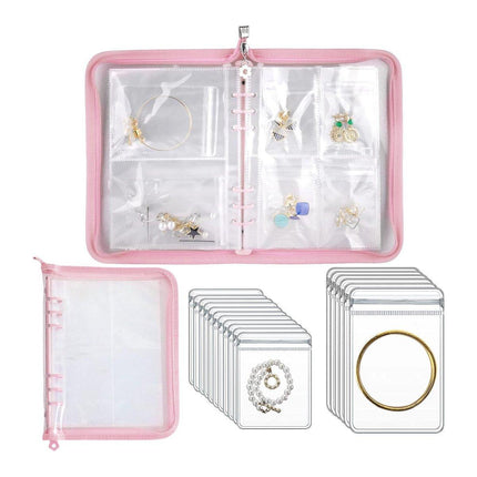 Jewelry Storage Booklet Organizer Ziplock Pouch Flipchart Zipper Display Bag
