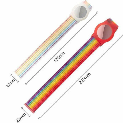 For Apple AirTag Case Protective Cover Wristband Nylon Air Tag Band Anti-lost L Size - Aimall