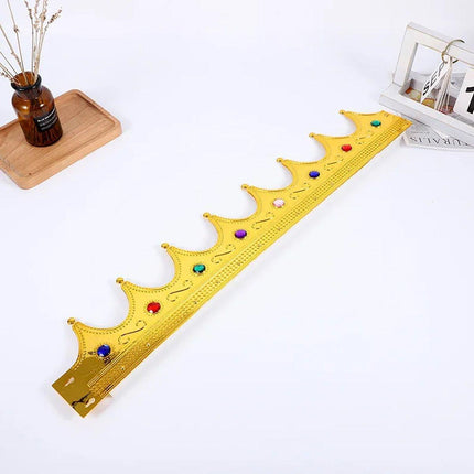 2PCS Gold King Crown Hat Prince Costume Accessory Party Masquerade Prop