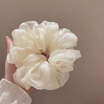Oversize Large Scrunchies Silk Satin Elastic Hair Hair Bands Rope Tie Ponytail - Aimall