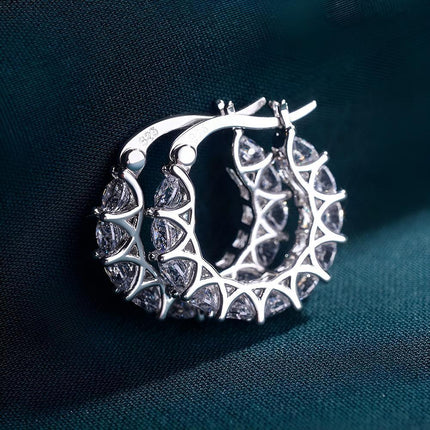 Sparkling U Shaped Earrings Fashion Jewelry Vintage Style Ear Accessories