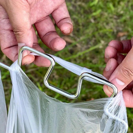 Outdoor Portable Folding Trash Bag Holder Rack for Home Kitchen and Camping Use