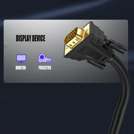 1M VGA 15pin Monitor Projector Cable VGA 3+6 HD Video Cable for LCD Laptop - Aimall