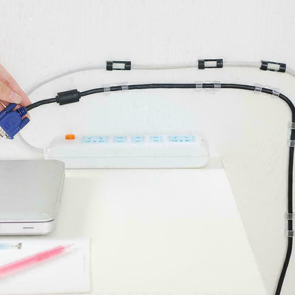 20PCS Cable Clips Management Holder Cord Wire Line Organizer Self-Adhesive M - Aimall