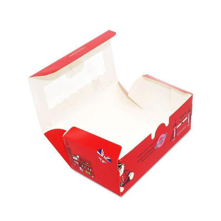 50PCS Set of 2 Premium Cake Packaging Boxes Clear Window Food Grade Cardboard