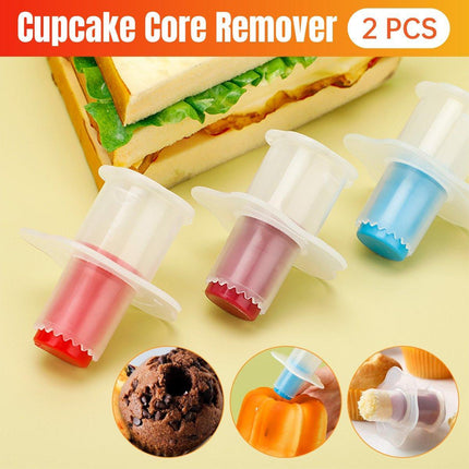 2PCS Eco-Friendly Plastic Paper Cup Cake Corer Pastry Hollowing Tool Easy to Use