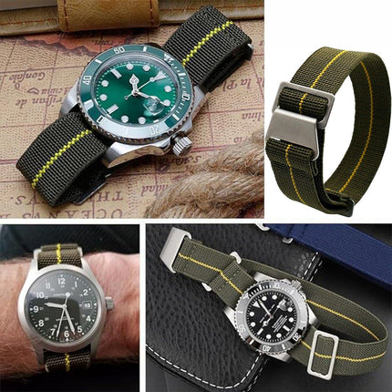 Elasticated Nylon Watch Strap Adjustable Band Durable Replacement Strap Watches