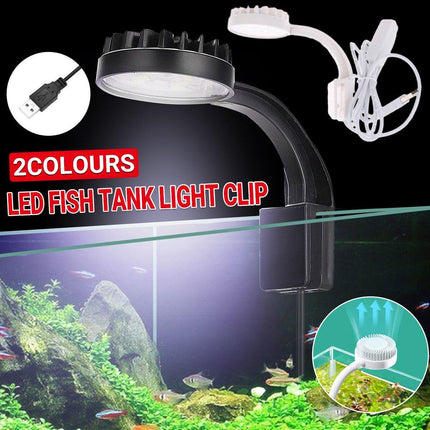 Small LED Fishbowl Aquarium Light Clip On Aquarium Plant Lighting Fish Tank Lamp