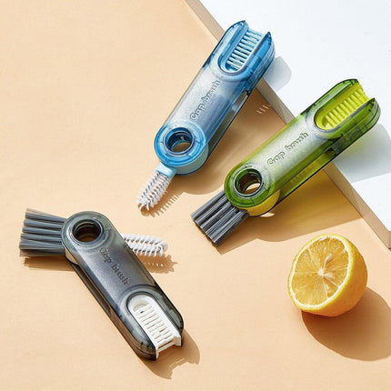 1/2pcs 3-in-1 U Shaped Bottle Thermos Cup Cleaning Brush with Rotating Heads