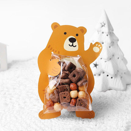 100pcs Cute 3D Cartoon Animal Candy Bags for Party Favors Birthday Gift Wrapping