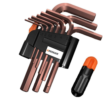 Hexagonal Wrench Set with Plate Handle Multi Size Hex Key Tool Kit for Repair
