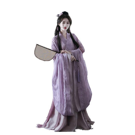 Chinese Traditional Hanfu Costume Woman Ancient Oriental Purple Dress Elegance - Aimall