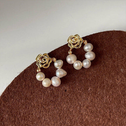 Vintage Style Imitation Pearl Earrings Women Classic Studs Fashion Jewelry