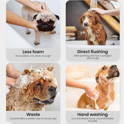 Silicone Bathing Brush Multifunctional Pet Hair Washing Brush Massage Scrubber