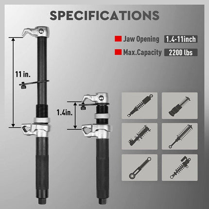 Heavy Duty Coil Spring Compressor Suspension Spring Clamp With Safety Bracket - Aimall