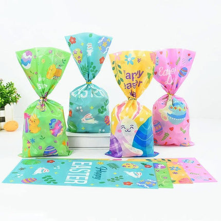 150pcs Easter Candy Gift Bags Party Favour Flat Pouches Holiday Treat Bags
