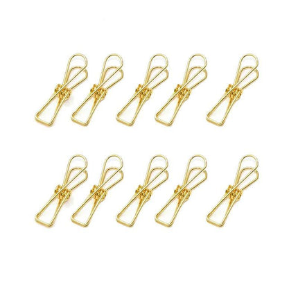 10X Spring Paperclips Metal Wire Hollow Out Clips 33mm Mini Binder Paper Clip - Aimall