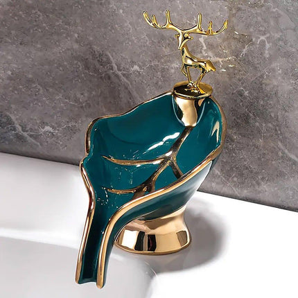Soap Dish Holder Non-Stagnant Drainage Soap Box for Bathroom Kitchen Sink Home