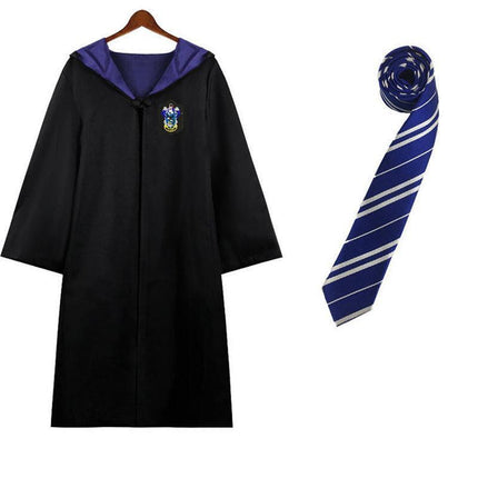 AU Harry Potter Gryffindor Ravenclaw Slytherin Robe Cloak Tie Costume Wand Scarf - Aimall