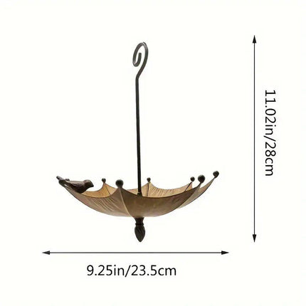 Metal Home Decoration Garden Umbrella Bird Bath Feeder Bird Trough Bird Feeders