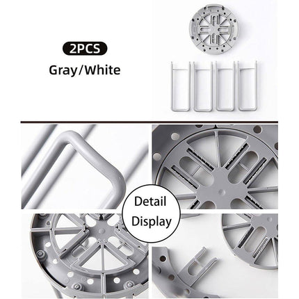 2pcs Kitchen Dish Drying Rack with Drainage Storage Cup Holder Organizer Stand