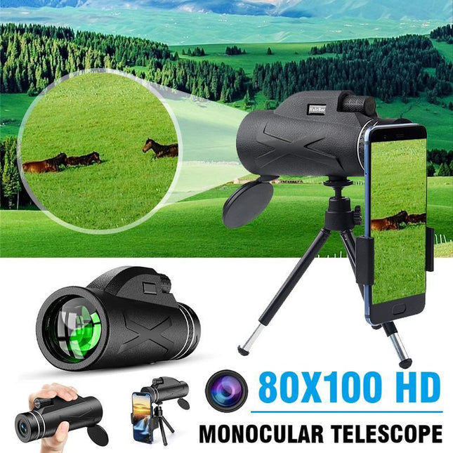 80X100 HD Binoculars Telescope Night Vision Starscope Phone Camera Zoom Tripod Aimall