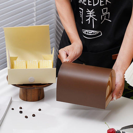 20pcs Baking Boxes for Cake Roll Swiss Roll Mousse Pastry Towel Roll Packaging