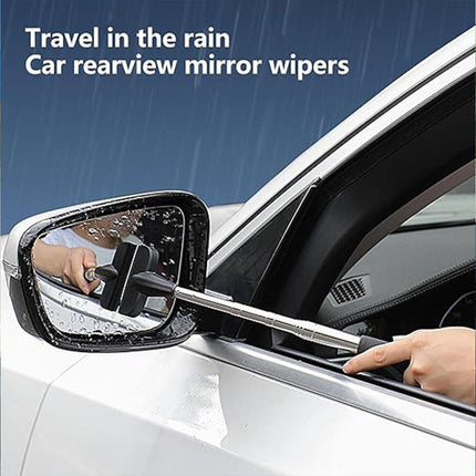 2pcs Retractable Windshield Wiper Set Rear View Mirror Cleaner Car Wiper Blade