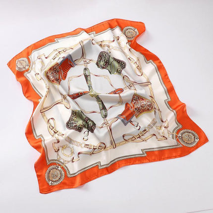 Ladies Silk Scarf Square Women Shawls Wraps Small Hair Neck Hijabs 70*70CM - Aimall