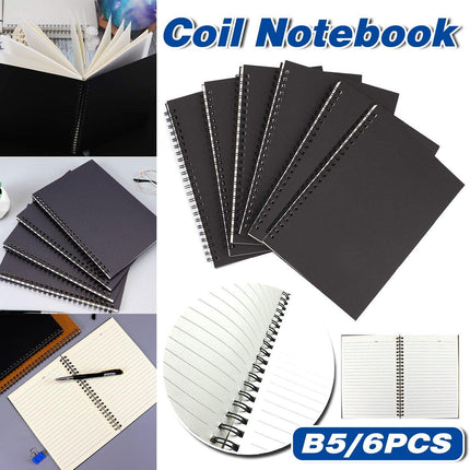 6pcs B5 Spiral Notebook Lined Notepad Stationery School Office Writing Journal