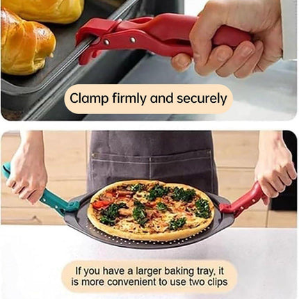 2PCS Anti Slip Silicone Heat Resistant Plate Bowl Clip Holder Kitchen Tool
